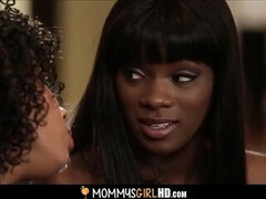 Black step mom nailed kinky daughter