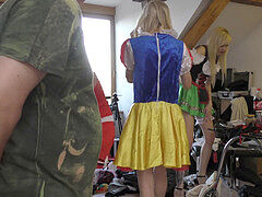 scorching Amateur Teens Costume Party with Rabbit Girl, Cheerleader ample backsides