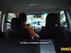 Hot babe from driving school gets her tight pussy and ass drilled hard outside