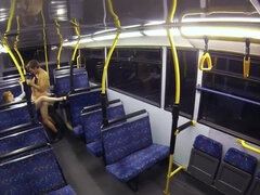 Chick gets horny and urgently needs sex right in the bus
