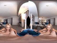 Gabbie Carter's tight pussy licked & fucked hard in virtual reality