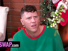 Stepbro & Pure Best Friends swap virginity for Christmas with a naughty sisswap
