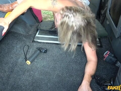 Juggy Finnish MILF gets eaten out and fucked in the car