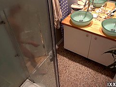 My stepdaddy has installed hidden cam in shower