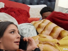 Isiah Maxwell catches up glamour MILF Tru Kait rubbing her pussy