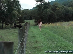 18-19 y.o. ftvgirls Courtney at a farm using a vibrating toy for