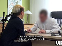 Naughty Czech couple money talks with busty Lussy VEhrr about audition, agent, and fucking for cash