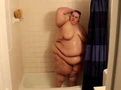 obese ssbbw shower - amateur bitch with saggy tits