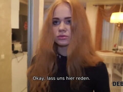 Watch how this redhead teen gets debt-free sex after getting dominated in rough POV sex