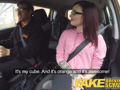 Fake Driving School 19yr old petite American student creampie lesson