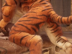 Hung Furry Tiger Gives Internal Creampie to Young Twink (Explicit Furry Gay Sex) - Wild Life Furries