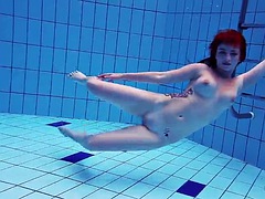 The fun Serbian Katrin Privsem swims naked and horny