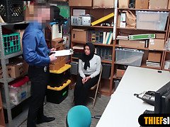 Muslim chick with a hijab gets fucked hard by a cop