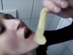 As well much cum CIM at the gloryhole in slow motion