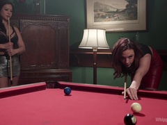 All or Nothing: Hot pool shark babe wins slutty prize!