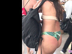 lush donk swimsuit Thongs Latina Beach Teens Voyeur Spy Cam HD