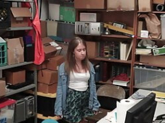 Shoplyfter - Pretty Tiny Chick Brooke Enjoyment Bends Over The Officer's Desk And Spreads Her Legs