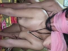 Indian cheating bhabhi deepthroats massive cock of her lover and squeezes tits part 3