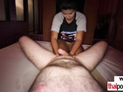 Thai massage slut fucking a small cock