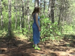 Isabel Stern strips and masturbates in the forest