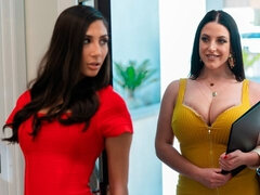 Dark-haired hotties Angela White and Gianna Dior are getting fucked
