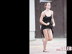 naked celeb Emma Watson Upskirt coochie & Nippleslips