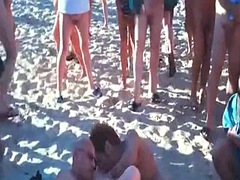 Velvet Swingers Club sex party on nude beach