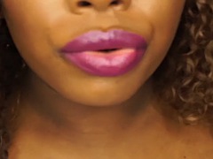 Ebony chick asmr close up