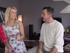 Hot teeny seduces her BF's dad on anal fucking