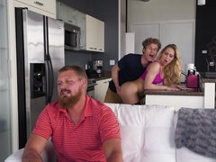 Carter Cruise seduces her bf's son into a sneaky fuck right behind his back