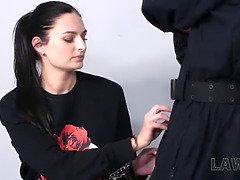 Law4k. woman was going to steal car but was caught and fucked by security officer