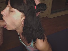 Yoga Class Suddenly Turned Into Anal Workout. Cum On Face