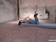 Adel hogtied cleavegagged