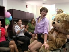 Office birthday party with a stripper and furthermore wacky cocksucking fun