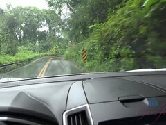 Carmen visits the waterfall, and blows you in the car.