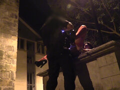 Slutty vampire fucked by cop on Halloween