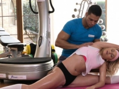 Fitness Rooms Flexible blonde babe fucked every way