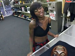 BANGBROS - Tattooed Ebony Pawn Fucked In Public In Pussy In Pawnshop