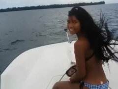 HD Heather deep go out on the boat and walk in the deep jungle gives a quic