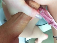 Cumming in my Pink panties and pulled them after playing with my Camel Toe