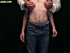 Skinny submissive twink anally toyed by arrogant DILF
