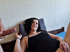 German mature mom Nina has cheating sex with young boy next door
