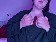 20 year old BBW Slut Dove loves fucking toys and playing with tits - Sloppy Finish
