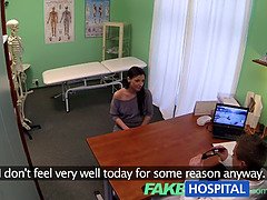 Watch Morgan Moon get caught using a massage tool by fakehospital cameras