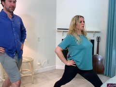 Stepson helps stepmom make an exercise video - Erin Electra