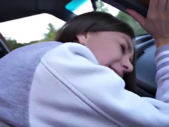 21 year old driving student fucked in the car