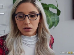 Anal, Blond, Støvletter, Briller, Naturlige bryster, Strømpebukse, Fitte, Skjørt