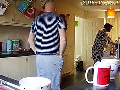 Housewife Milf Mum Mom Shagged Kitchen - Hidden IP Camera