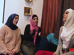 Stunners in hijab fuck big black cock before the marriage ritual- muslim