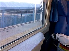 Handjob on a Train 4 - Justanotherme84 masturbates on a moving train